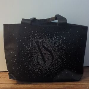 Victoria's Secret Black Tote with Silver Accents